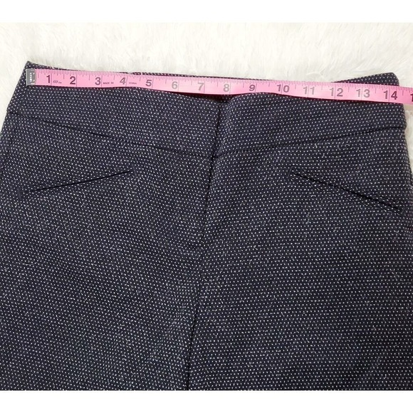 Ann Taylor Signature Dot Print Cropped Dress Pants Womens Size 0 Navy White - Picture 5 of 8